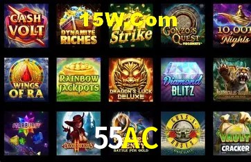 Tela de boas-vindas e lobby de jogos do aplicativo 55AC